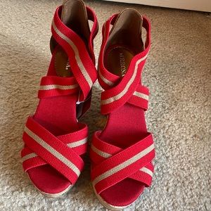 Red espadrilles sandals brand new, Merona Brand, size 5.5, brand new with tags